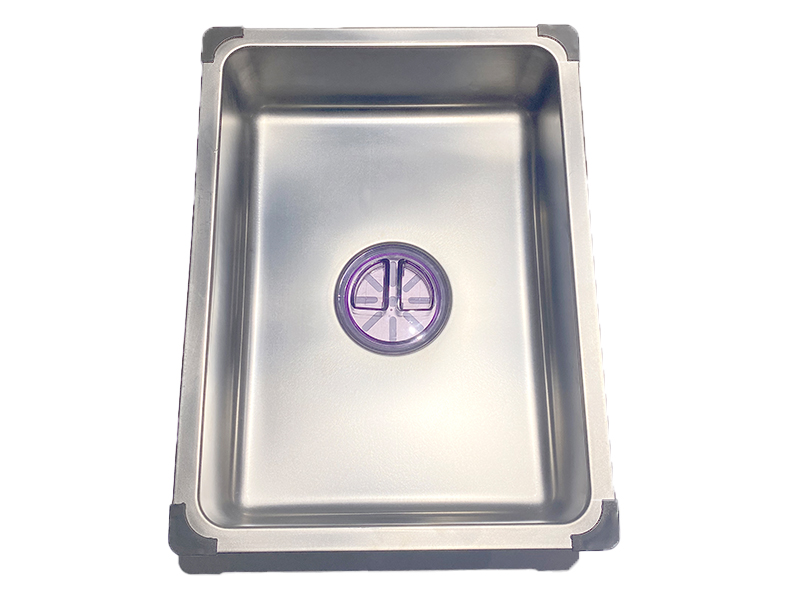 Natural Color Double Step Single Basin Stainless Steel Sink