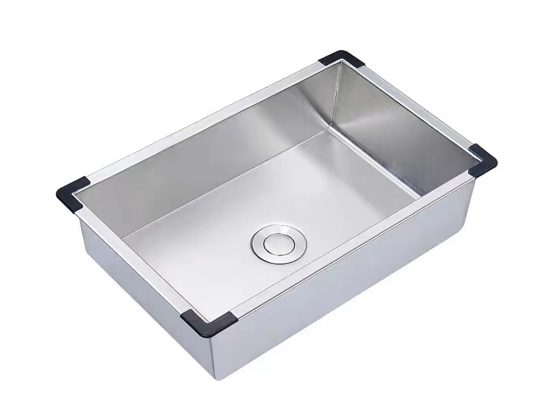 Natural Color Double Step Single Basin Stainless Steel Sink