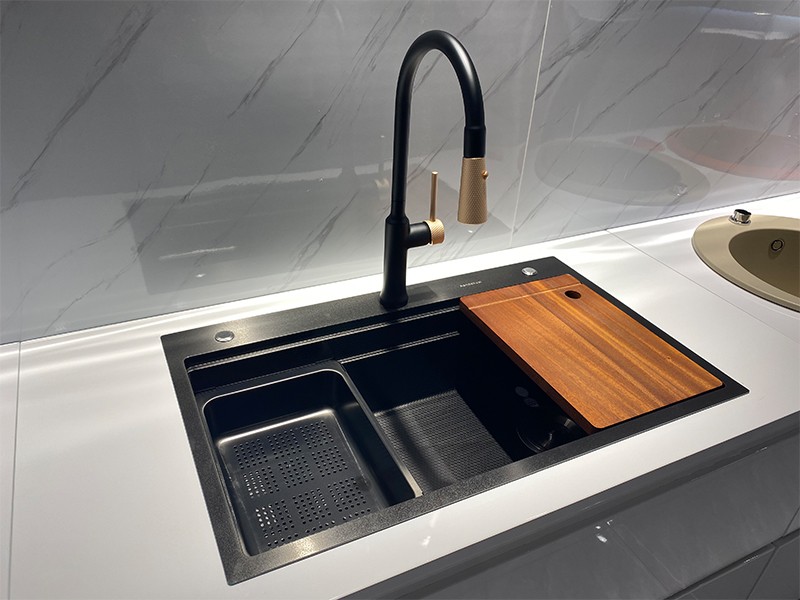 Countertop Honeycomb Double Step Single Basin Stainless Steel Sink