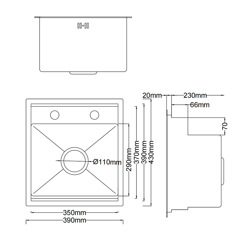 Premium Single Cover Stainless Steel Sink