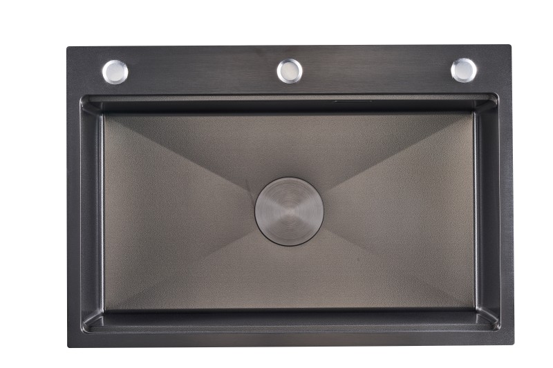 volcanic stone pattern countertop single basin sink 2